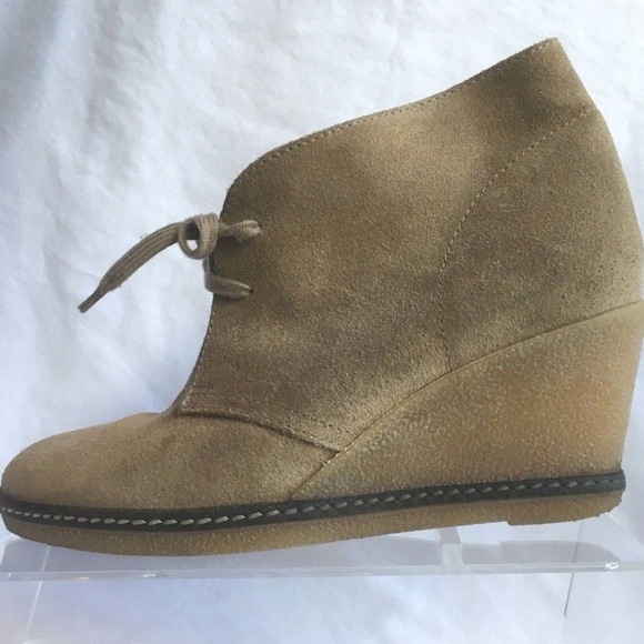 J Crew Macalister Beige Suede Wedge 